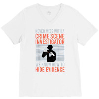 Retro Crime Scene Investigator T Shirt V-neck Tee | Artistshot