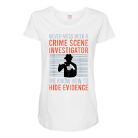 Retro Crime Scene Investigator T Shirt Maternity Scoop Neck T-shirt | Artistshot