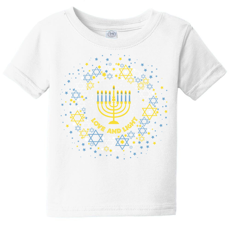 Love And Light Hanukkah  Jew Menorah Jewish Chanukah Baby Tee | Artistshot