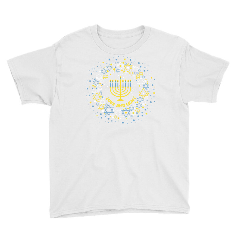 Love And Light Hanukkah  Jew Menorah Jewish Chanukah Youth Tee | Artistshot