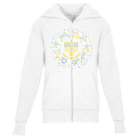 Love And Light Hanukkah  Jew Menorah Jewish Chanukah Youth Zipper Hoodie | Artistshot