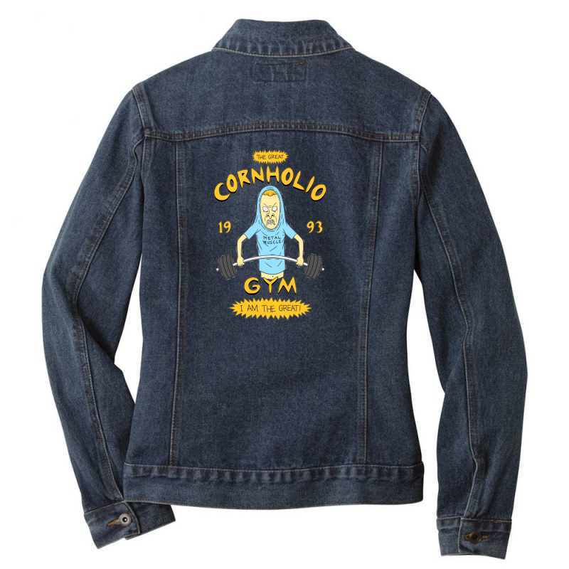 Cornholio's Gym Ladies Denim Jacket | Artistshot