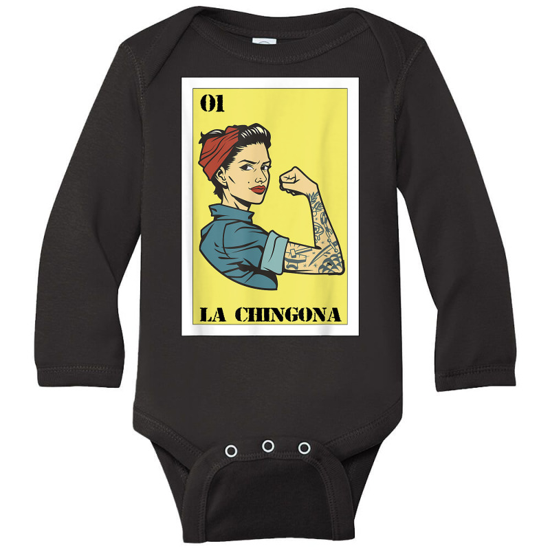 Mexican Girl Mexicana For Hispanas Latina La Chingona T Shirt Long Sleeve Baby Bodysuit by berkenby | Artistshot