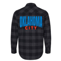 Oklahoma City Blueorangered Fun Simple & Basic Okc Minimal T Shirt Flannel Shirt | Artistshot