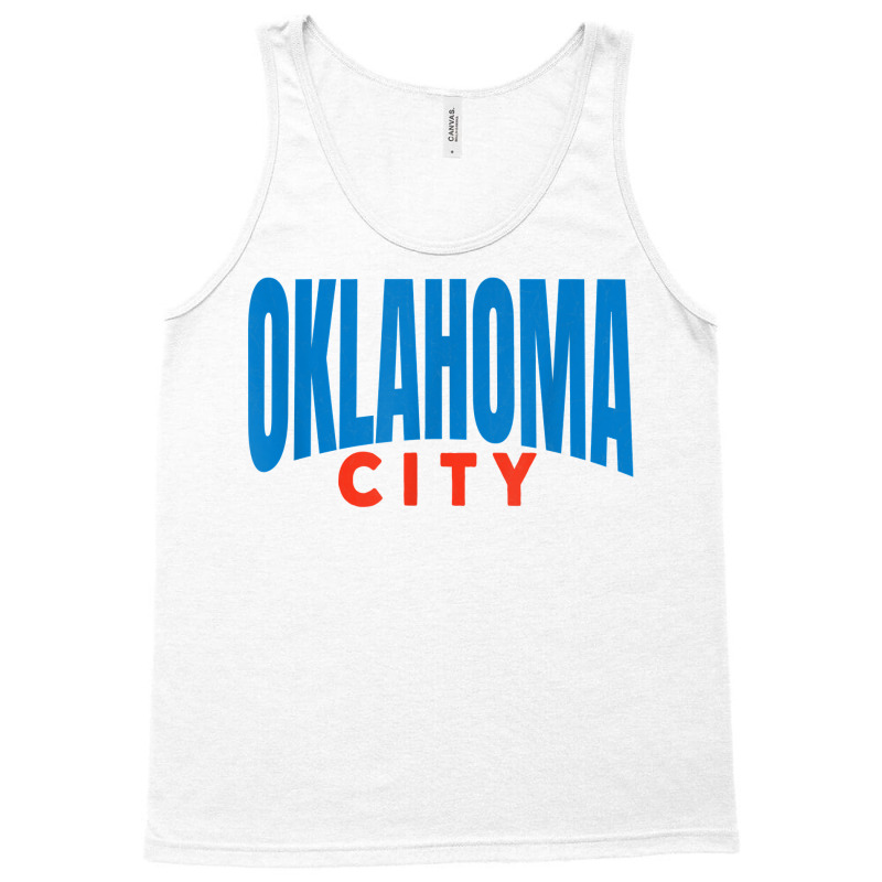 Oklahoma City Blueorangered Fun Simple & Basic Okc Minimal T Shirt Tank Top by linbere | Artistshot