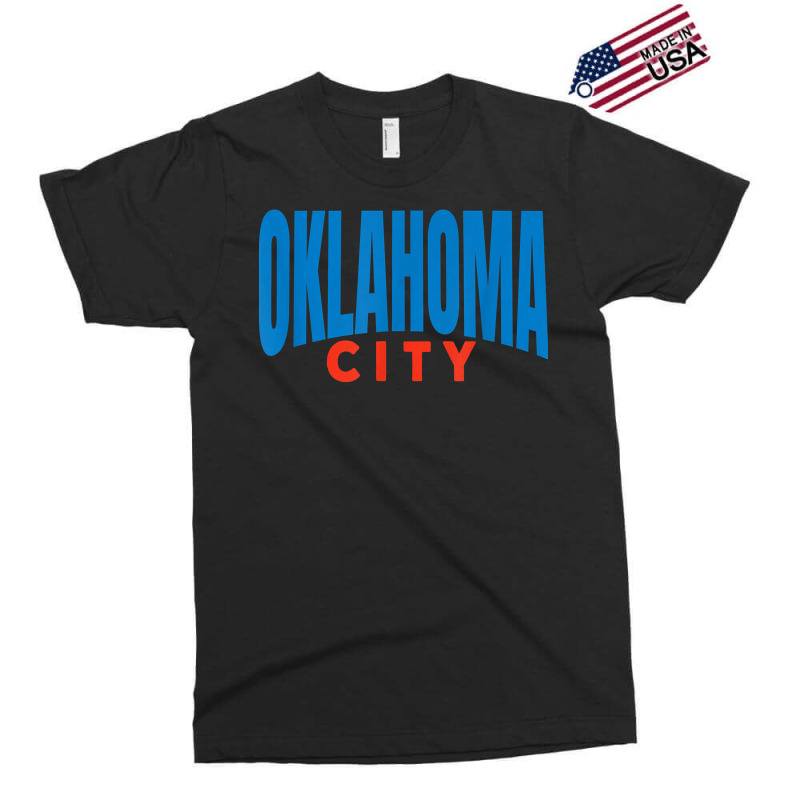 Oklahoma City Blueorangered Fun Simple & Basic Okc Minimal T Shirt Exclusive T-shirt by linbere | Artistshot