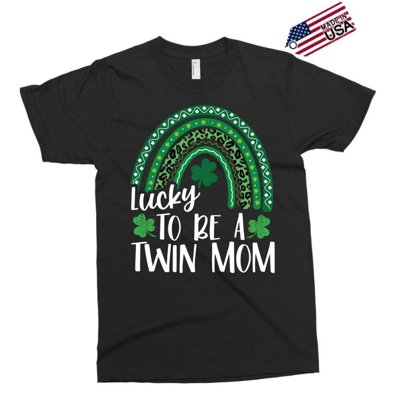 Lucky To Be A Twin Mom St Patrick's Day Leopard Rainbow Long Sleeve T Exclusive T-shirt | Artistshot