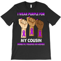 Silence Hand I Wear Purple For My Cousin Domestic Violence T Shirt T-shirt | Artistshot