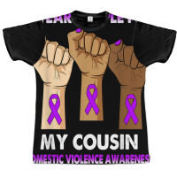 Silence Hand I Wear Purple For My Cousin Domestic Violence T Shirt Graphic T-shirt | Artistshot