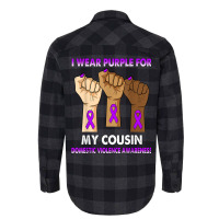 Silence Hand I Wear Purple For My Cousin Domestic Violence T Shirt Flannel Shirt | Artistshot