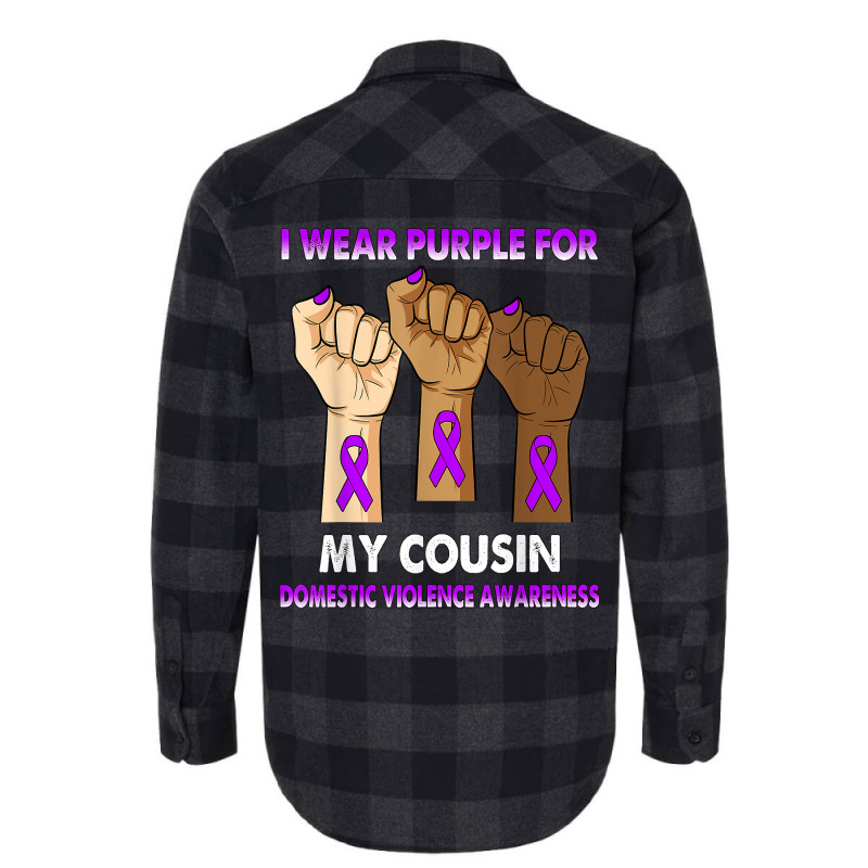 Silence Hand I Wear Purple For My Cousin Domestic Violence T Shirt Flannel Shirt by casimircorjki0 | Artistshot