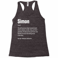 Simon Definition Funny First Name Humor Nickname T Shirt Racerback Tank | Artistshot