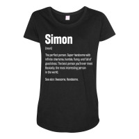 Simon Definition Funny First Name Humor Nickname T Shirt Maternity Scoop Neck T-shirt | Artistshot