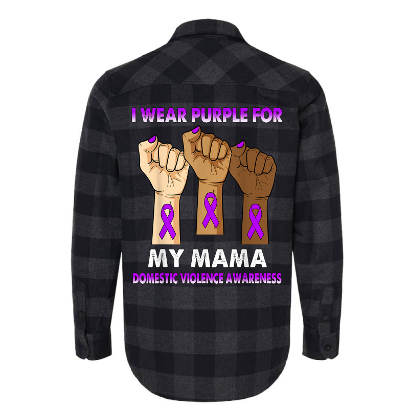 Silence Hand I Wear Purple For My Mama Domestic Violence T Shirt Flannel Shirt by kaykemyjoa | Artistshot