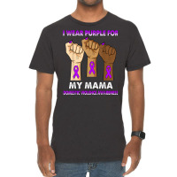 Silence Hand I Wear Purple For My Mama Domestic Violence T Shirt Vintage T-shirt | Artistshot