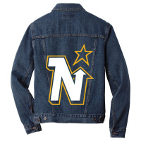 Vintage Minnesota Hockey Retro North Stars Men Denim Jacket | Artistshot