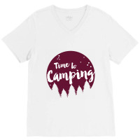 Camping Time V-neck Tee | Artistshot