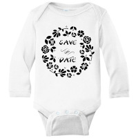 Save The Date  Wedding Long Sleeve Baby Bodysuit | Artistshot