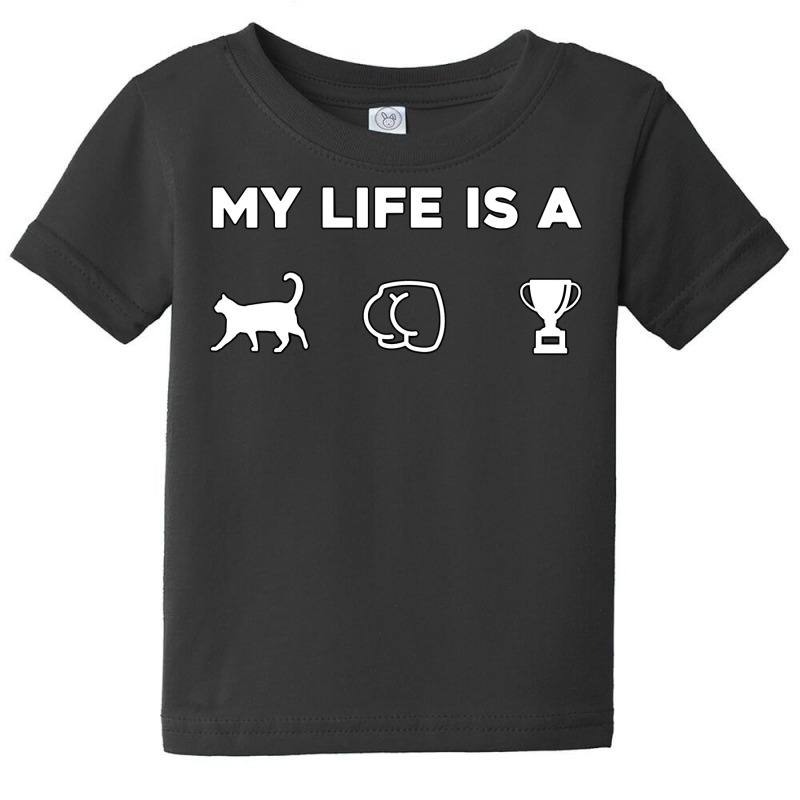 My Life Is A Catastrophe   Funny Witty Cat Butt Trophy Pullover Hoodie Baby Tee by lelalucin | Artistshot