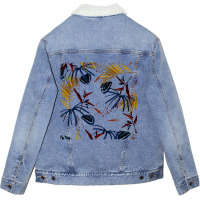 Wild Floral Vegetation Unisex Sherpa-lined Denim Jacket | Artistshot