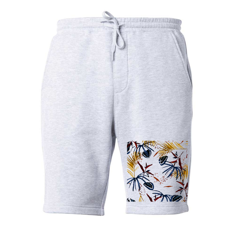 Wild Floral Vegetation Fleece Short | Artistshot