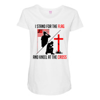 I Stand For The Flag And Kneel At The Cross Maternity Scoop Neck T-shirt | Artistshot