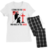 I Stand For The Flag And Kneel At The Cross Women's Pajamas Set | Artistshot