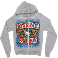 Bite Me Fanboy! Zipper Hoodie | Artistshot