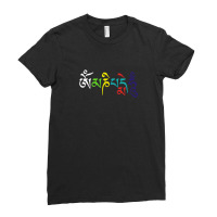 Om Mani Padme Hum- Buddhist Mantra Design Ladies Fitted T-shirt | Artistshot