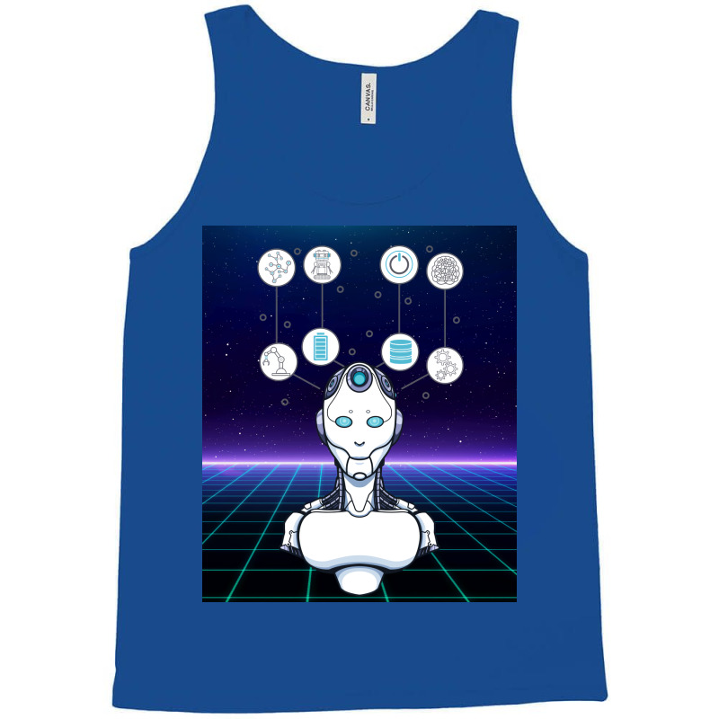 Artificial Intelligence Cyberpunk Robotic Humanoid Tank Top | Artistshot