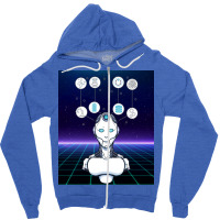 Artificial Intelligence Cyberpunk Robotic Humanoid Zipper Hoodie | Artistshot