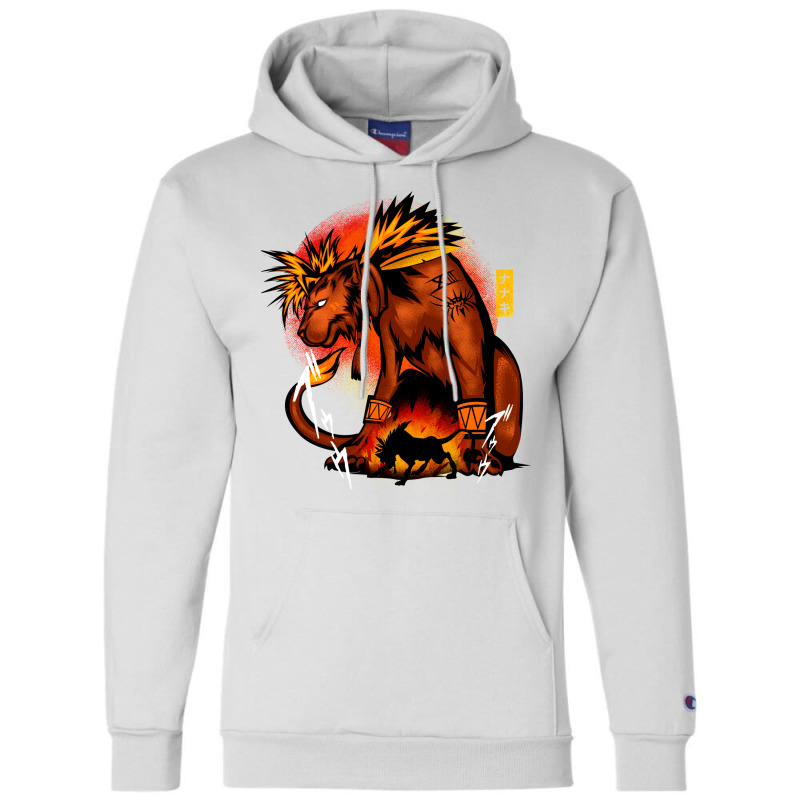 Fire Red Fur Champion Hoodie | Artistshot