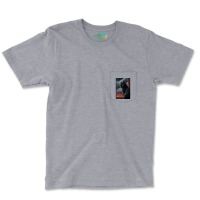 A Black Cat With Red Stripes Pocket T-shirt | Artistshot