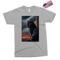 A Black Cat With Red Stripes Exclusive T-shirt | Artistshot