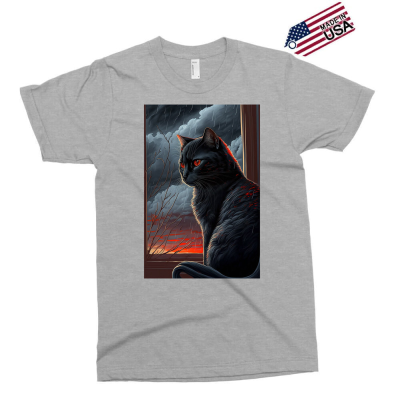 A Black Cat With Red Stripes Exclusive T-shirt | Artistshot