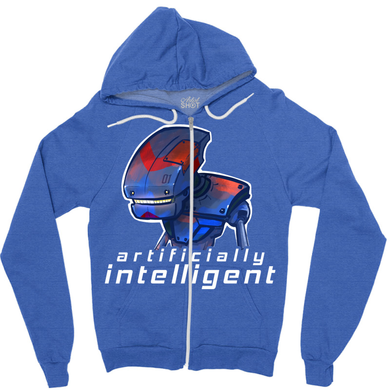 Artificially Intelligent Zipper Hoodie | Artistshot