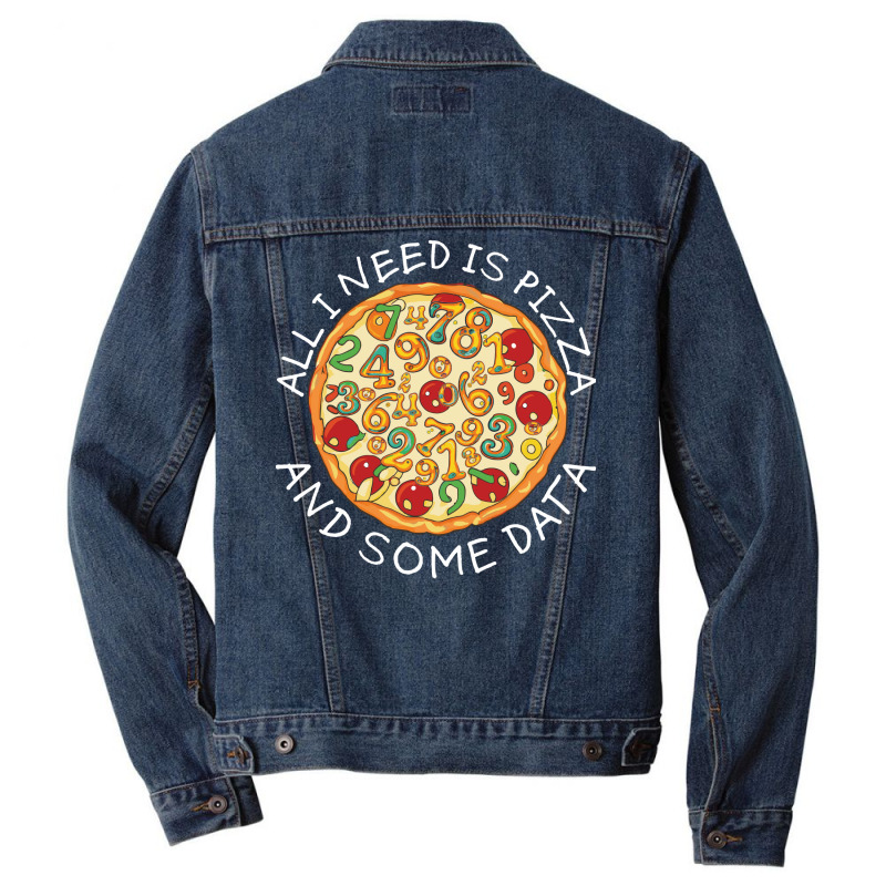 Big Data Pizza Scientist Analyst Machine Learning Funny Men Denim Jacket | Artistshot