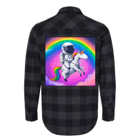 Astronaut Riding Rainbowcorn Flannel Shirt | Artistshot