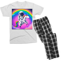 Astronaut Riding Rainbowcorn Men's T-shirt Pajama Set | Artistshot