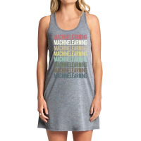 Colorful Text Machine Learning Tank Dress | Artistshot