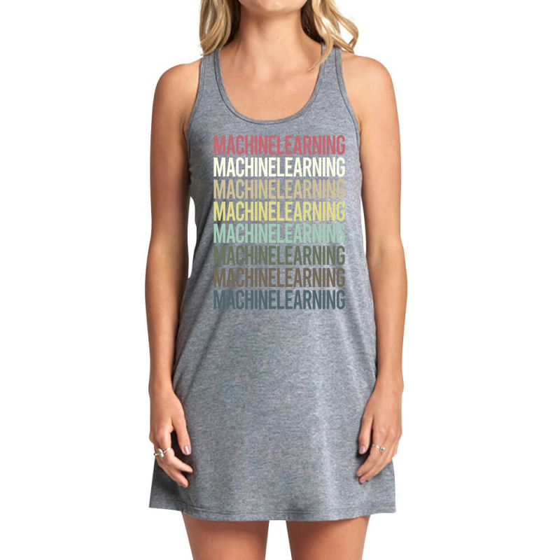 Colorful Text Machine Learning Tank Dress by temmampohumi1 | Artistshot