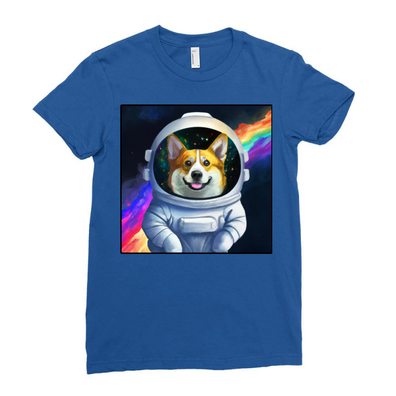 Astro Corgi Ladies Fitted T-Shirt by naxhamaizulg | Artistshot