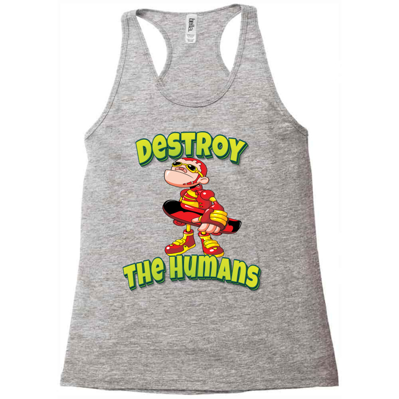 Destroy The Humans Robot Skater Racerback Tank by sinicaristc | Artistshot