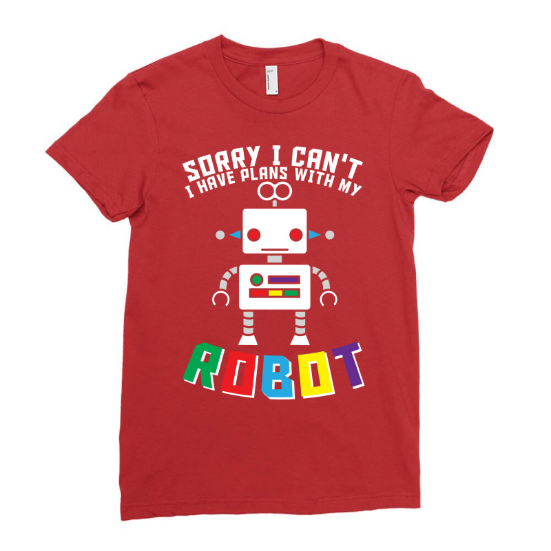 Funny Robotics Gifts For Kids Ladies Fitted T-Shirt by chiwentenango | Artistshot