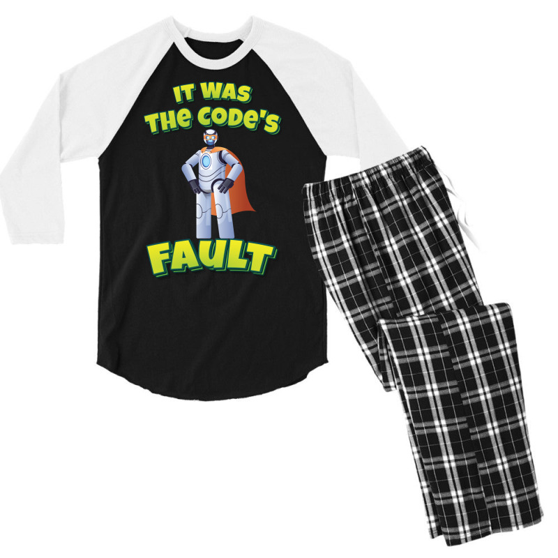 It Was The Code's Fault Men's 3/4 Sleeve Pajama Set by rheedeholnesf | Artistshot