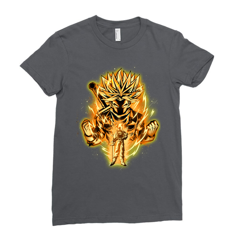 Golden Saiyan Trunks Ladies Fitted T-Shirt by lemoxmahichu | Artistshot