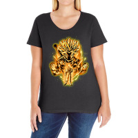 Golden Saiyan Trunks Ladies Curvy T-shirt | Artistshot