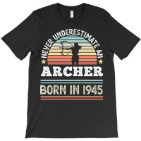 Archer Born 1945 80th Birthday Archery Gift Stars T-shirt | Artistshot