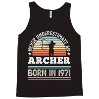 Archer Born 1971 50th Birthday Archery Gift 80s Tank Top | Artistshot