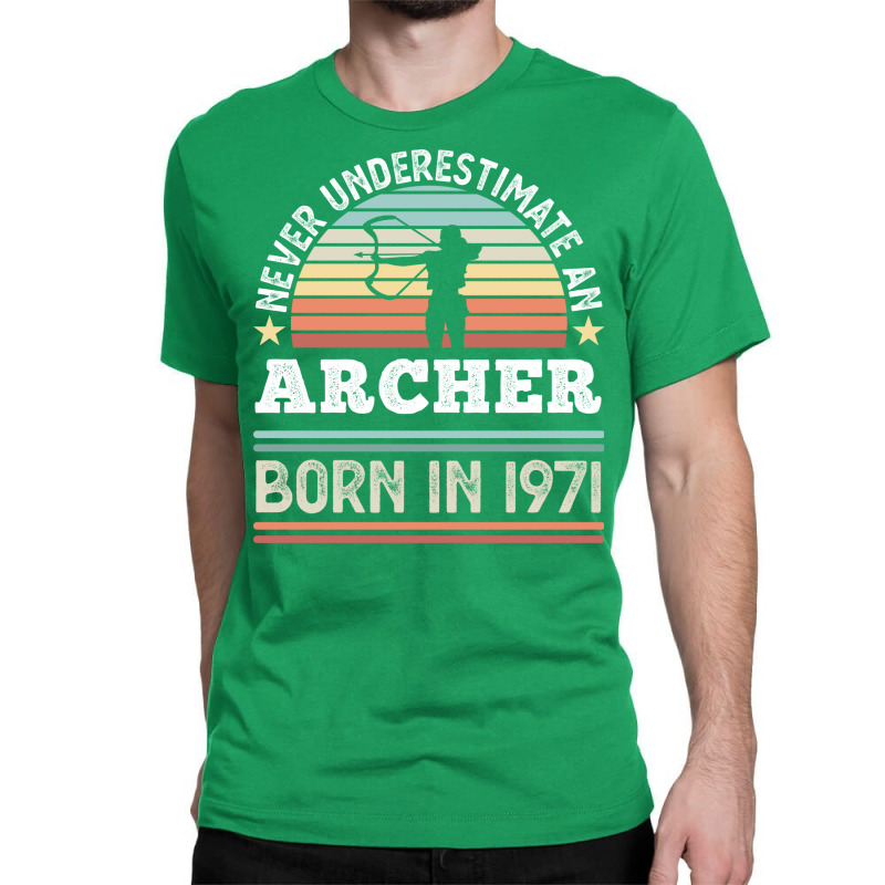 Archer Born 1971 50th Birthday Archery Gift 80s Classic T-shirt | Artistshot